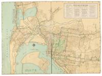 Map of San Diego California City and County - with two maps, one a pictorial bird's-eye map