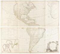 A New Map of the Whole Continent of America, Divided into North and South and West Indies. Wherein are Exactly Described the United States of North America, as well as the several European Possessions according to the Preliminaries of Peace signed at Vers