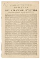 State of the Union. Remarks of Hon. S.H. Chase, of Nevada Delivered in the Senate of California, March 12th, 1861.