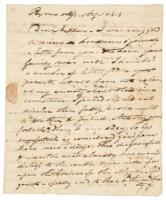 Autograph Letter Signed Condemning the War of 1812