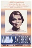 S. Hurok presents Marian Anderson / The World’s Greatest Singer, Municipal Auditorium New Orleans, May 6, 1940