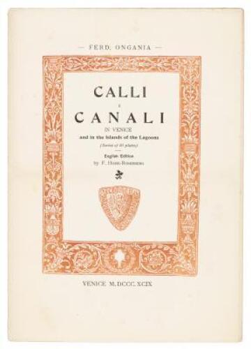 Calli E Canali in Venice and in the Islands of the Lagoons 1899