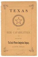 A Paper on the Resources and Capabilities of Texas, Read by Col. William W. Lang, Before the Farmer's Club of the American Institute, Cooper Union, New York, March 8th, 1881.