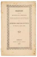 Coleccion de los documentos mas importantes relativos á la instalacion y reconocimiento del gobierno provincial del escmo. Sr. Presidente de la Suprema Corte de Justicia, D. Manuel de la Peña y Peña