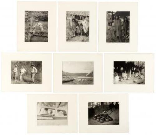 Collection of 44 b&w Polaroid photographs of Lacandon Indians, plus related material