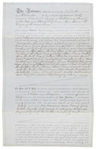 Indenture agreement for the sale of land at Gough and Union Streets in San Francisco, by Charles H. Gough to James L. Dwyer