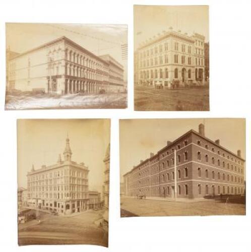 Four vintage photographs of buildings in San Francisco