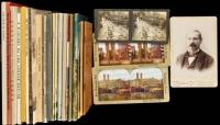 One hundred Western Americana books or ephemeral items, plus fourteen stereo-views and three cabinet cards