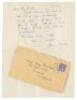 Autograph letter signed by Henry Miller addressed to Kay Lawlor