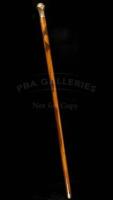 California Presentation Gold and Gold Quartz Walking Stick