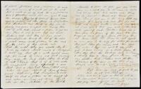 Autograph Letter Signed, from Octavius Jones, on the Yuba River, to his wife back east