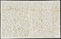 Autograph Letter Signed, from Octavius Jones, on the Yuba River, to his wife back east