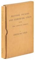 Matisse, Picasso and Gertrude Stein with two shorter stories