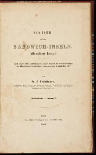 Ein Jahr auf den Sandwich-Inseln. (Hawaiische Inseln.)