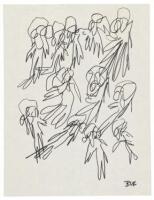 Original ink drawing by Charles Bukowski