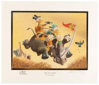"Far Out Safari" Gold Plate Edition Signed Limited Lithograph