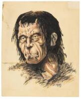 Unpublished Frankenstein's Monster Color Drawing