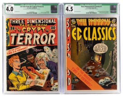 THREE DIMENSIONAL EC CLASSICS No. 1 [and] THREE DIMENSIONAL TALES FROM THE CRYPT OF TERROR No. 2 * Lot of Two 3D ECs