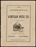 Constitution and By-Laws of Lincoln Hose Co. No. 1