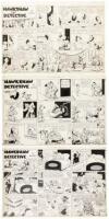 Lot of Three "Hawkshaw the Detective" Sunday Strips, Original Art
