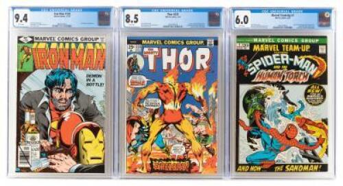 MARVEL: Lot of Three Bronze Age Semi-Keys * THOR No. 225 * IRON MAN No. 128 * MARVEL TEAM-UP No. 1