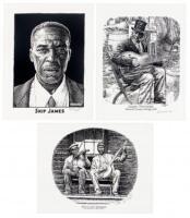 Blues Musicians: Lot of Three Signed Prints