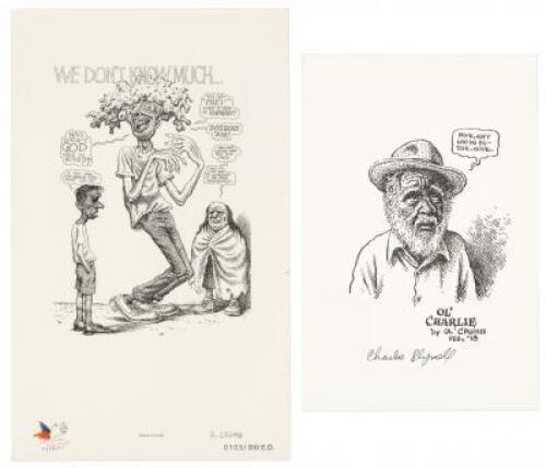 Two R. Crumb Prints, Signed by Crumb and Charles Plymell