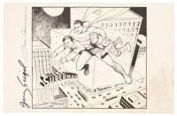 Superman Print Signed by Siegel and Shuster