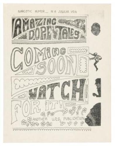 Amazing Dope Tales "Coming Soon" Promotional Flyer * Rare