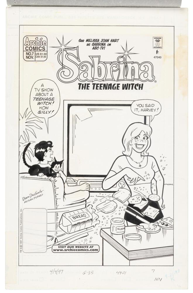 Sabrina the Teenage Witch No. 7: Original Art for Front Cover and ...
