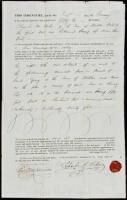 Deed for sale of land in Stockton by Charles Weber, signed by him