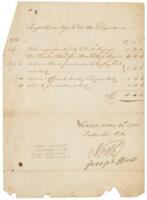 Document signed by Frederick North