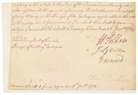 Exchequer document signed by Henry Pelham