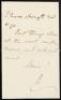 Signed holograph letter by Benjamin Disraeli - 2