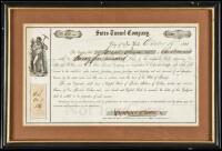 Stock certificate for shares in the Sutro Tunnel Company
