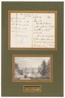 Signed holograph bifolium letter