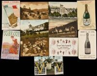 Collection of Wine Ephemera - Post Cards, Trade Cards, Bill Heads, etc