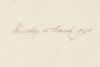 Holograph note by Prime Minister William Cavendish-Bentinck, 3rd Duke of Portland - 2