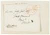 Three panels from addressed envelopes signed by Prime Ministers - 4