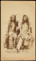 Carte-de-visite albumen photograph of two Bannock Indians