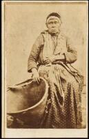 Carte-de-visite albumen photograph, "Indian in Fool Dress"