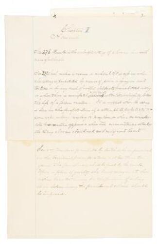 Homicide--Draft Arizona Territorial Government Code of Laws Prescott, Arizona 1864