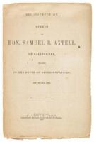 Reconstruction: Speech of Hon. Samuel B. Axtell of California, delivered in the House of Representatives, January 18, 1868