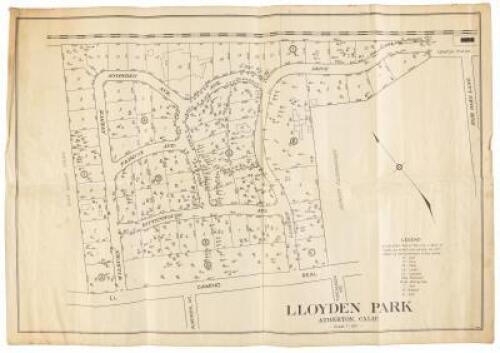 Lloyden Park Atherton, Calif. - Scale: 1"=100' -