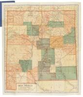 Map of New Mexico with population and location of principal towns and cities, according to the latest reliable statistics