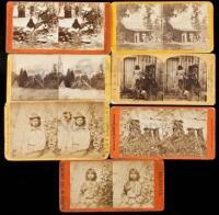 Seven stereoviews of Indians of Yosemite