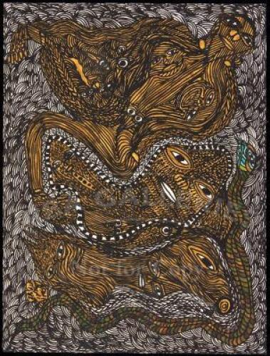 Untitled drawing by Mohammed Mrabet