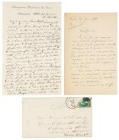 Two Autograph Letters Signed relating to treatment of insanity in the late 19th century