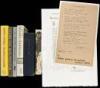Six volumes by John Gardner - All signed, plus two broadsides, one signed