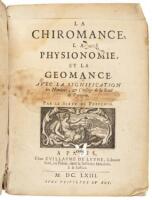 La Chiromance, la Physionome, et la Geomance, avec la Signification des Nombres et l'Usage de la Roue de Pytagores